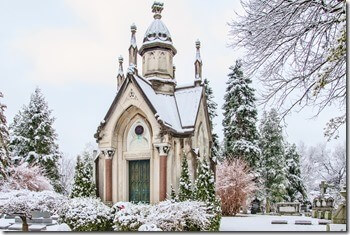 January - The Gheens' Mausoleum in the New Fallen Snow